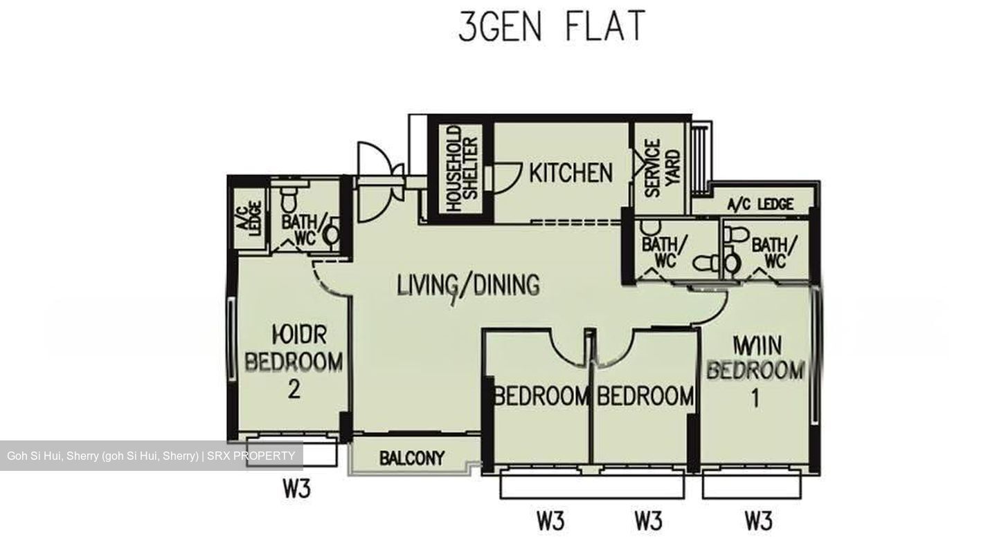 Blk 420D Waterfront II @ Northshore (Punggol), HDB 3 Rooms #631789381